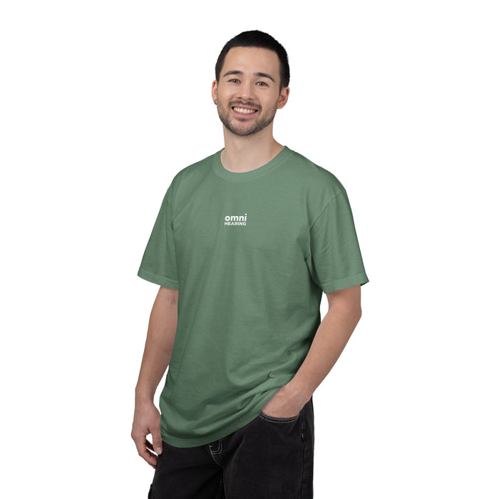 Omni Hearing Wellness Garment-Dyed Minimal Mens Logo T-Shirt