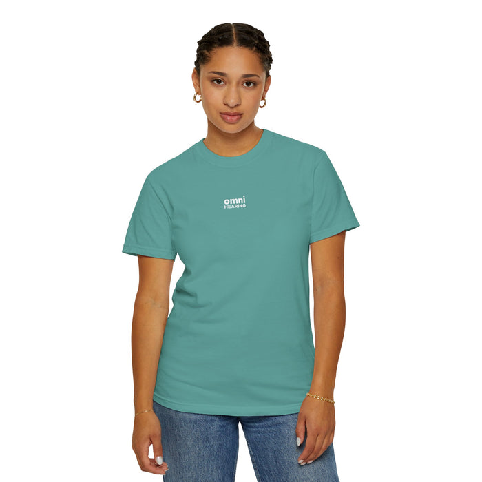Omni Hearing Wellness Garment-Dyed Minimal Mens Logo T-Shirt
