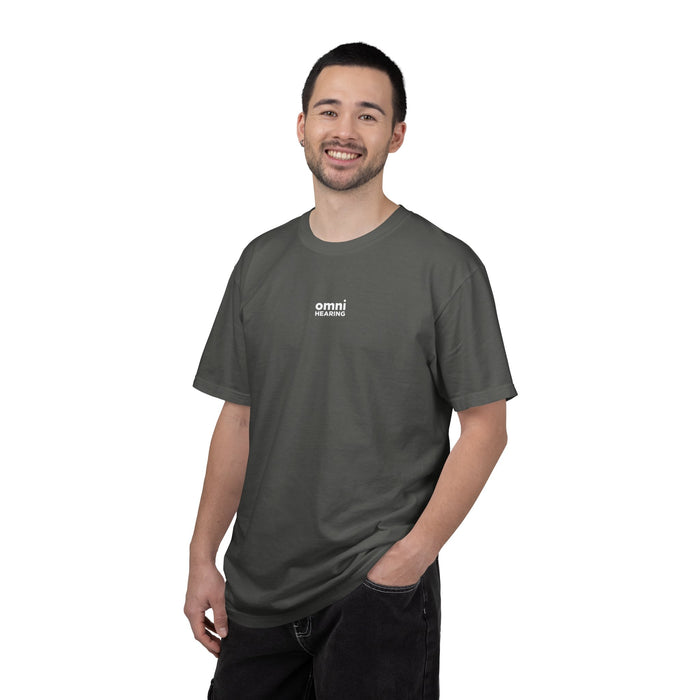 Omni Hearing Wellness Garment-Dyed Minimal Mens Logo T-Shirt