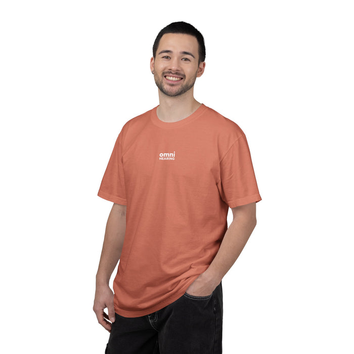 Omni Hearing Wellness Garment-Dyed Minimal Mens Logo T-Shirt