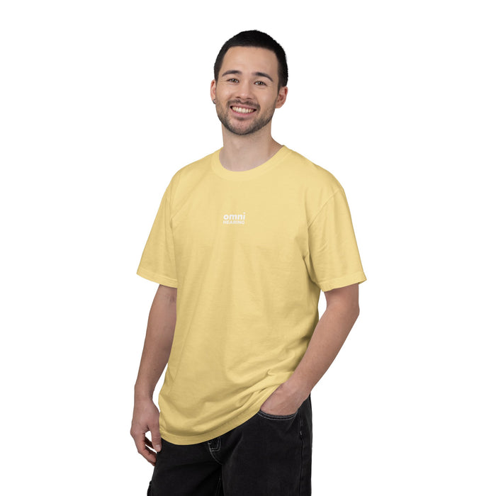 Omni Hearing Wellness Garment-Dyed Minimal Mens Logo T-Shirt