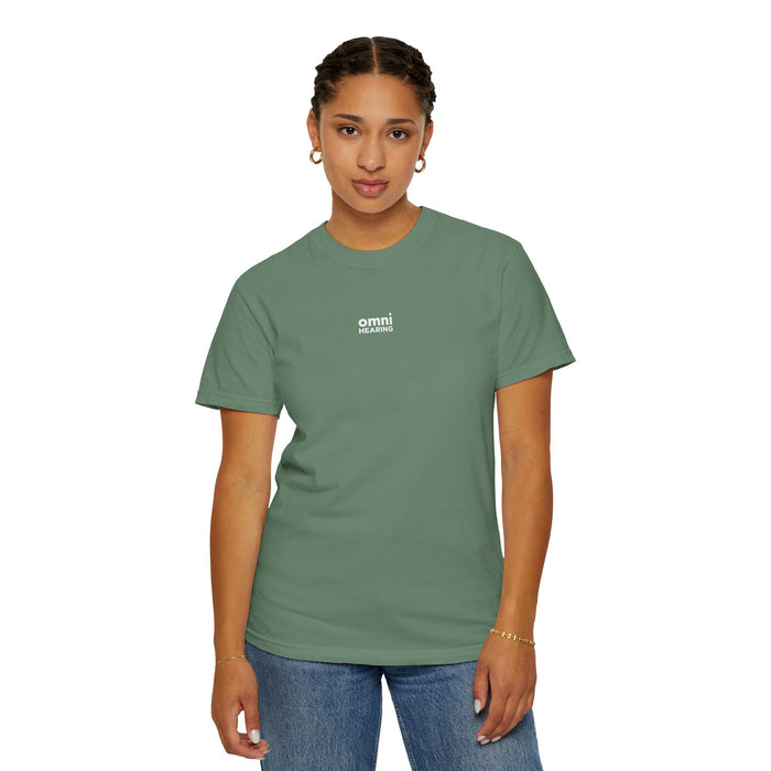 Omni Hearing Wellness Garment-Dyed Minimal Mens Logo T-Shirt