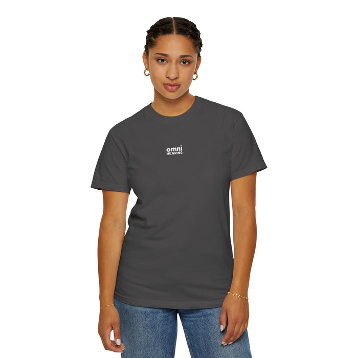 Omni Hearing Wellness Garment-Dyed Minimal Mens Logo T-Shirt
