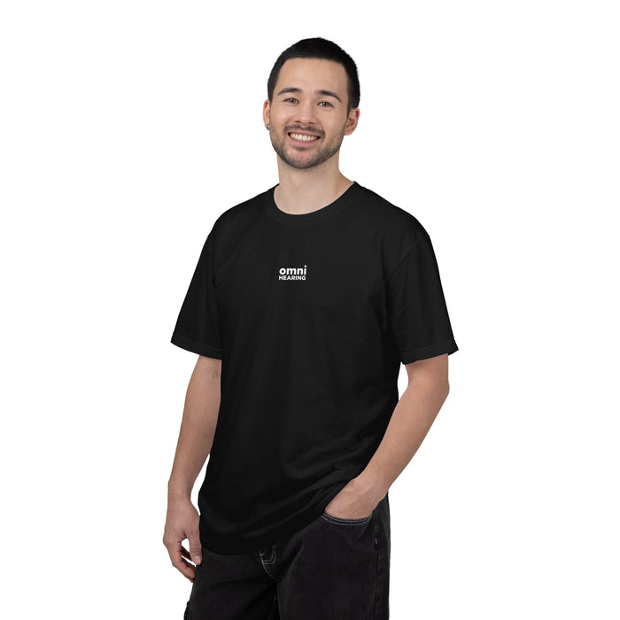 Omni Hearing Wellness Garment-Dyed Minimal Mens Logo T-Shirt