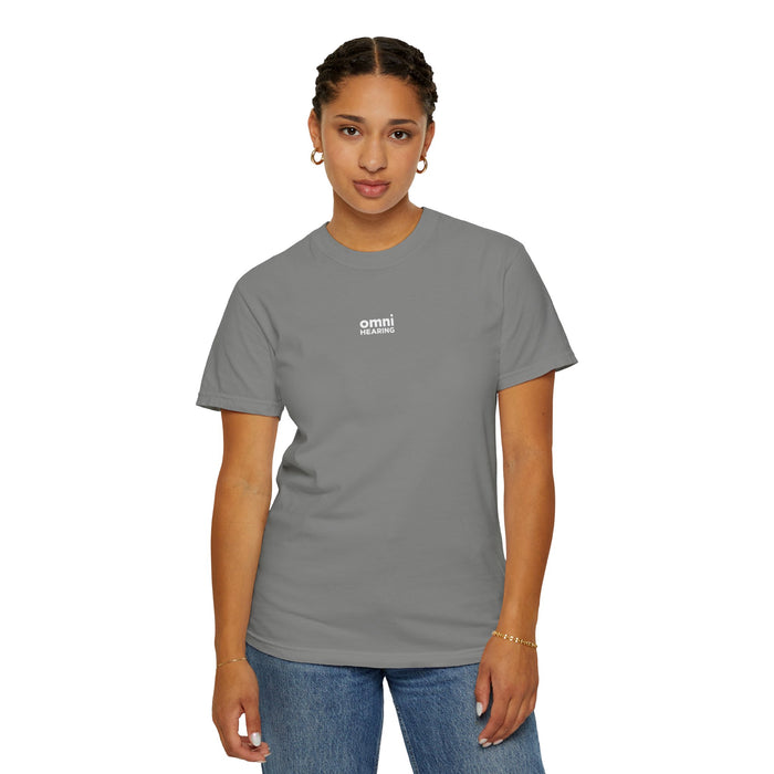 Omni Hearing Wellness Garment-Dyed Minimal Mens Logo T-Shirt