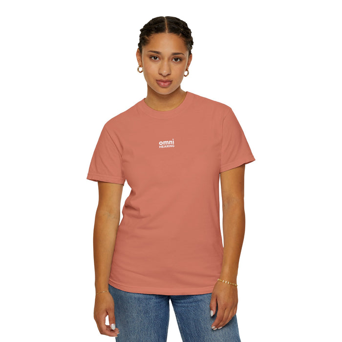 Omni Hearing Wellness Garment-Dyed Minimal Mens Logo T-Shirt