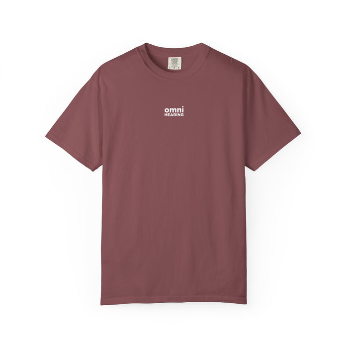 Omni Hearing Wellness Garment-Dyed Minimal Mens Logo T-Shirt