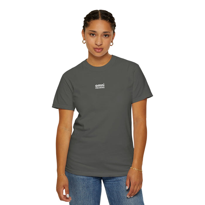 Omni Hearing Wellness Garment-Dyed Minimal Mens Logo T-Shirt