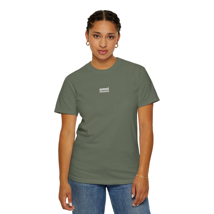 Omni Hearing Wellness Garment-Dyed Minimal Mens Logo T-Shirt