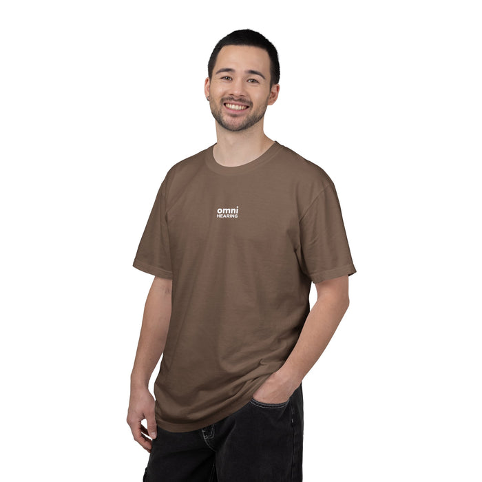 Omni Hearing Wellness Garment-Dyed Minimal Mens Logo T-Shirt