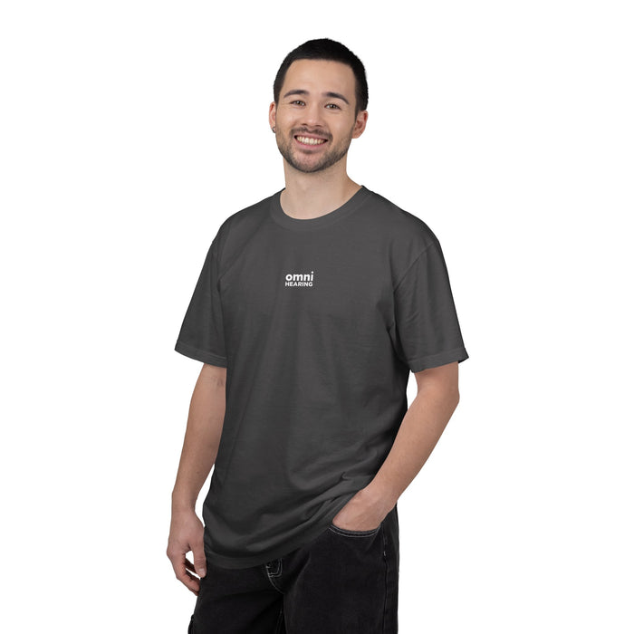 Omni Hearing Wellness Garment-Dyed Minimal Mens Logo T-Shirt