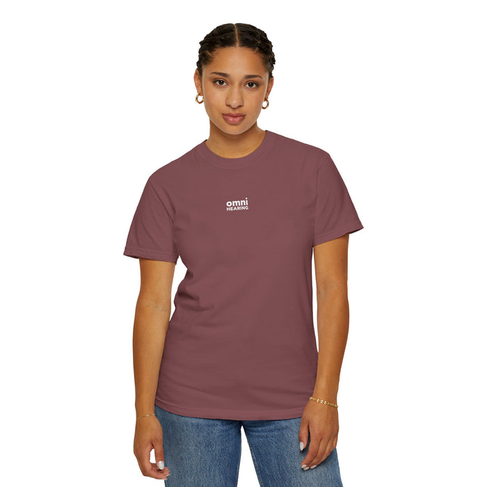 Omni Hearing Wellness Garment-Dyed Minimal Mens Logo T-Shirt