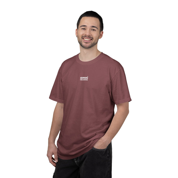 Omni Hearing Wellness Garment-Dyed Minimal Mens Logo T-Shirt