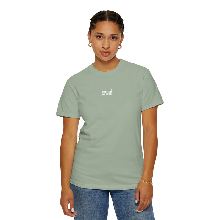 Omni Hearing Wellness Garment-Dyed Minimal Mens Logo T-Shirt