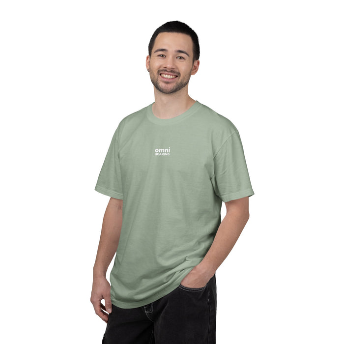 Omni Hearing Wellness Garment-Dyed Minimal Mens Logo T-Shirt
