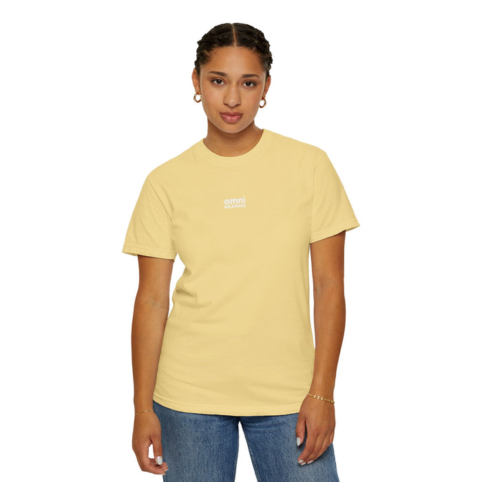 Omni Hearing Wellness Garment-Dyed Minimal Mens Logo T-Shirt