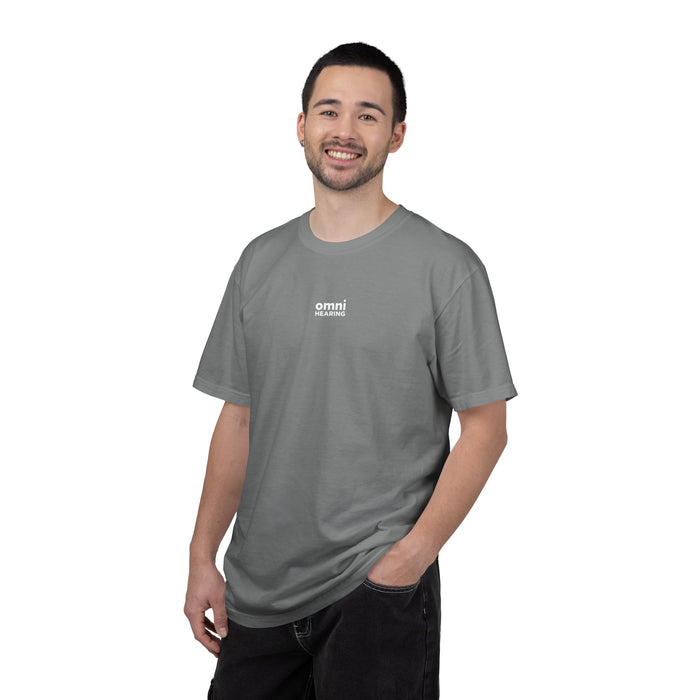 Omni Hearing Wellness Garment-Dyed Minimal Mens Logo T-Shirt