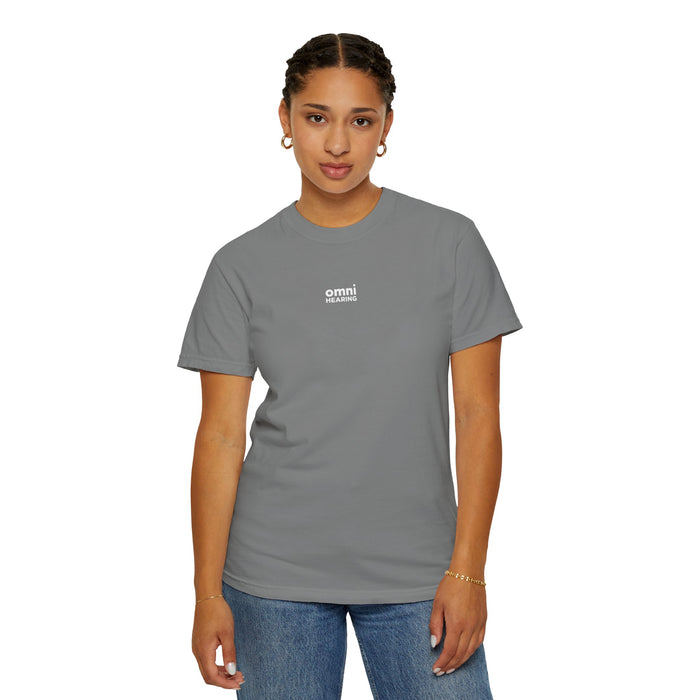 Omni Hearing Wellness Garment-Dyed Minimal Mens Logo T-Shirt