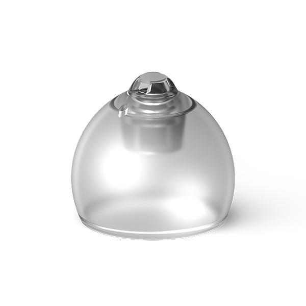 Phonak Vented Clear Dome 6.0 L compatible with Phonak RIC hearing aids with a 6.0 receiver and Phonak Sensor cShell 6.0. 