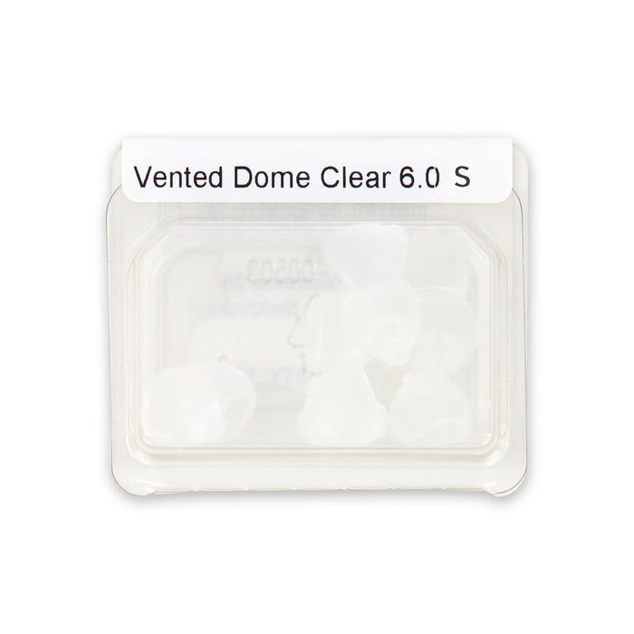 Phonak Clear Vented Dome 6.0 S compatible with Phonak RIC hearing aids with a 6.0 receiver and Phonak Sensor cShell 6.0. 