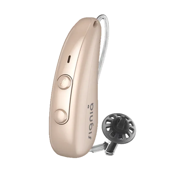Signia Pure Charge and Go 7IX hearing aid for clear speech understanding, available for an in clinic demo in Ontario.