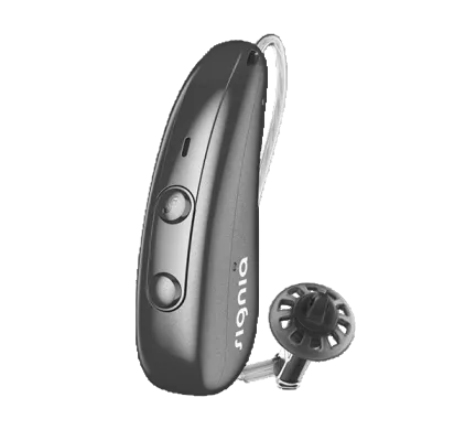 Signia Pure Charge and Go 7IX hearing aid for clear speech understanding, available for an in clinic demo in Ontario.