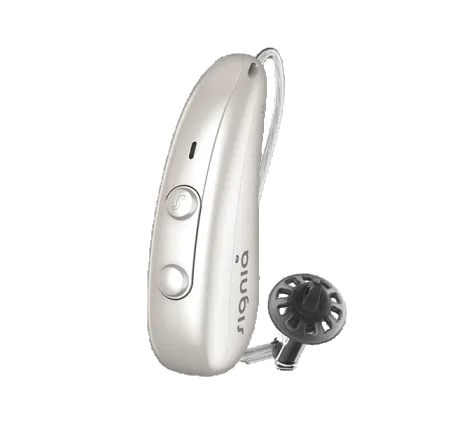 Signia Pure Charge and Go 7IX hearing aid for clear speech understanding, available for an in clinic demo in Ontario.