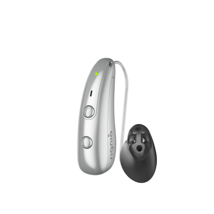 Signia Pure Charge and Go BCT 7IX hearing aid for superior speech in understanding, an easy-to-use, and discreet hearing solution, available for an in clinic demo in Ontario.