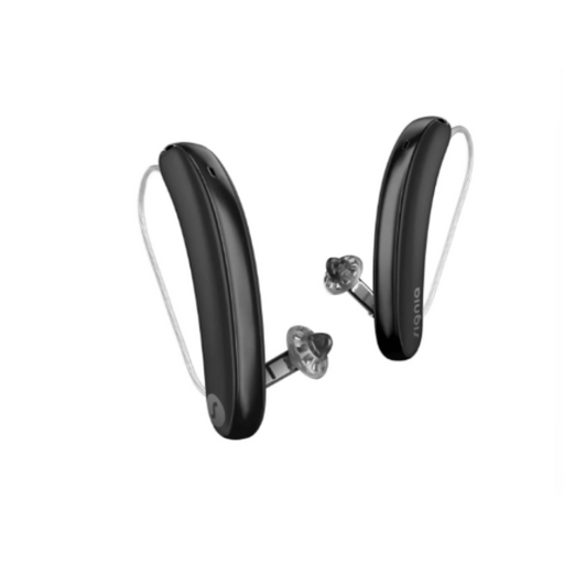 Signia Styletto 7IX hearing aid receiver-in-canal for a sleek fit, travel friendly, and clear speech in noise understanding, available for an in clinic demo in Ontario.