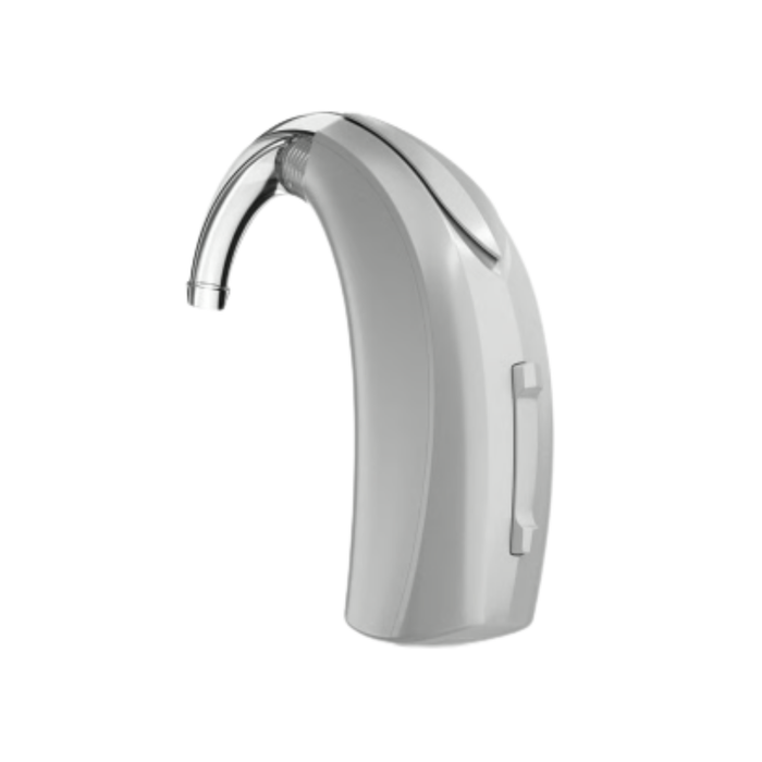Starkey G Series AI 24 behind-the-ear battery operated power hearing aid for the clearest speech hearing, available for an in clinic demo in Ontario.