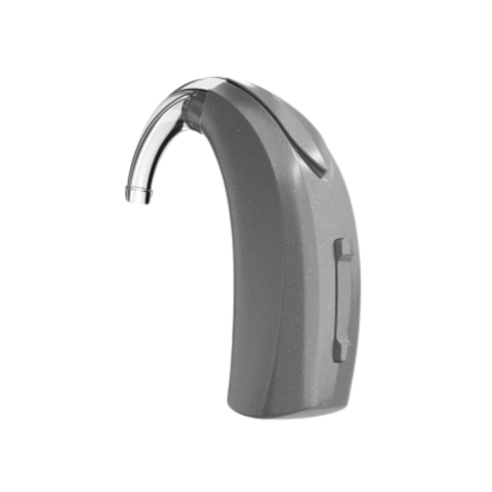 Starkey G Series AI 24 behind-the-ear battery operated ultra power hearing aid for the clearest speech hearing, available for an in clinic demo in Ontario.