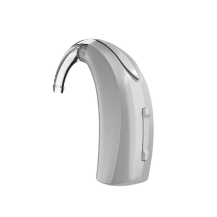 Starkey G Series AI 24 behind-the-ear battery operated ultra power hearing aid for the clearest speech hearing, available for an in clinic demo in Ontario.