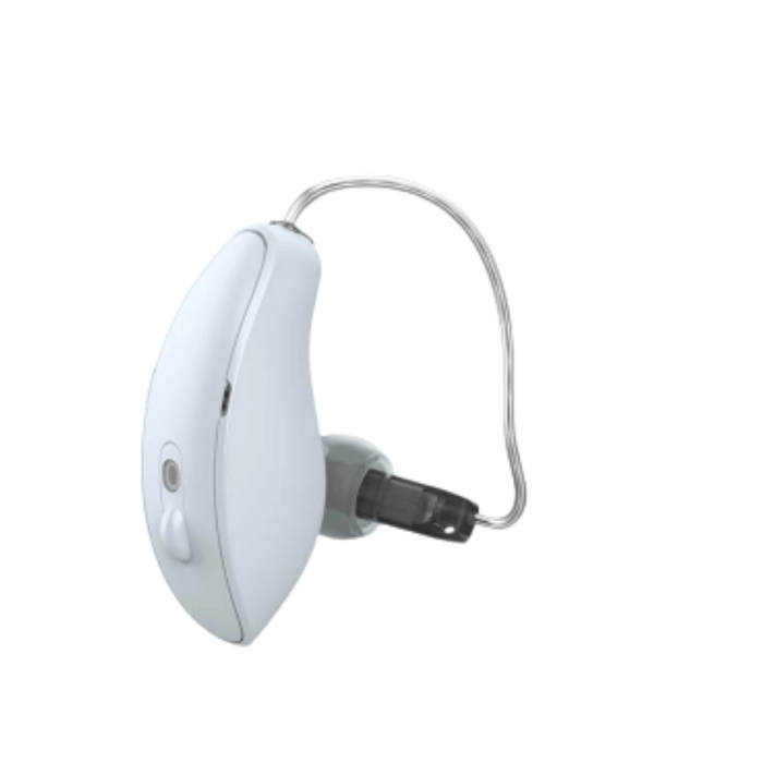 Starkey Omega AI 24 receiver-in-canal rechargeable hearing aid for the clearest speech hearing, available for an in clinic demo in Ontario.
