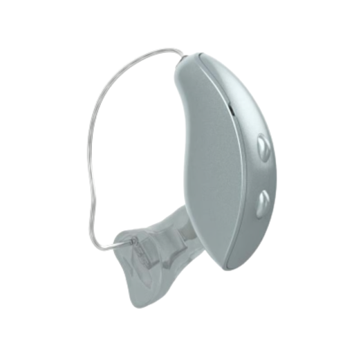 Starkey Omega AI 24 receiver-in-canal rechargeable with telecoil hearing aid for the clearest speech hearing, available for an in clinic demo in Ontario.