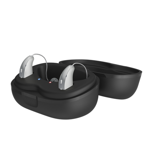 Starkey StarLink Chargers for Genesis AI mRIC R hearing aids.