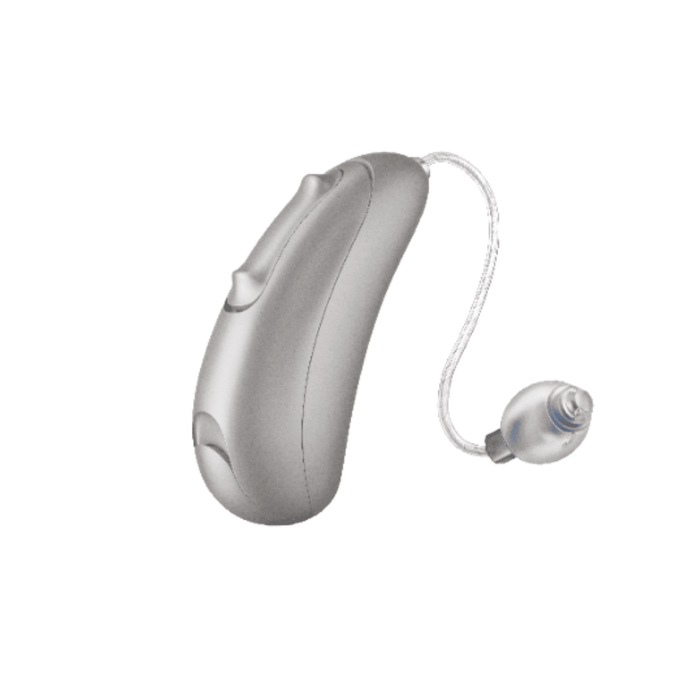 Unitron Vivante Moxi battery operated hearing aid for clear speech and balanced hearing, available for an in clinic demo in Ontario.