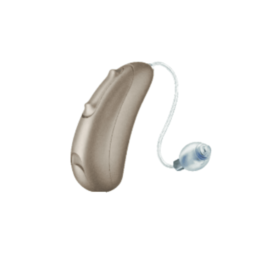 Unitron Vivante Moxi battery operated hearing aid for clear speech and balanced hearing, available for an in clinic demo in Ontario.