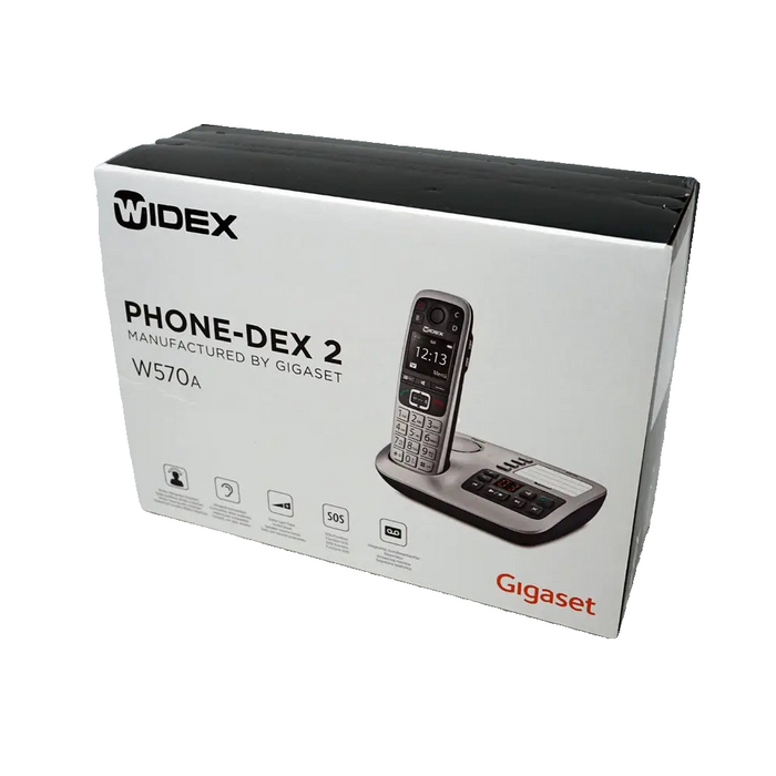 Widex Phone-Dex 2 is an all-purpose cordless phone that streams crystal-clear sound directly to your Widex hearing aids.