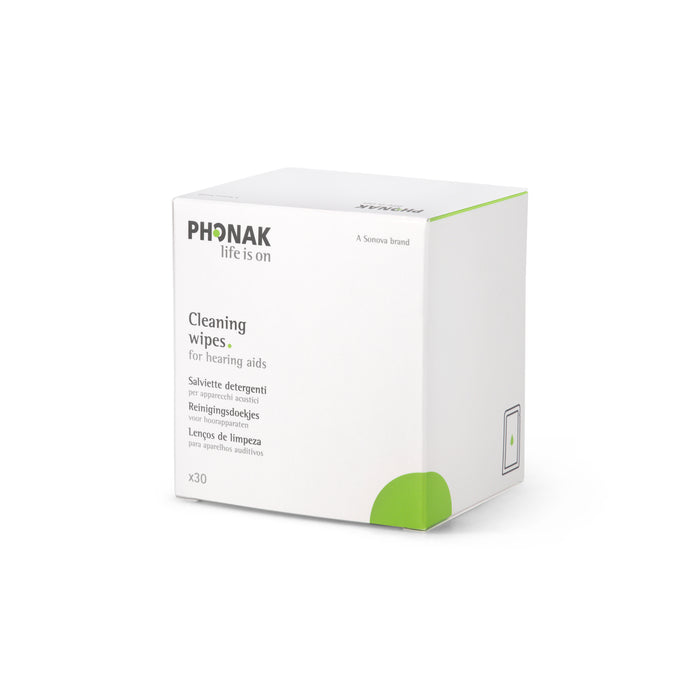 Cleaning Wipes 30 wipes per box to clean all types of hearing aid devices