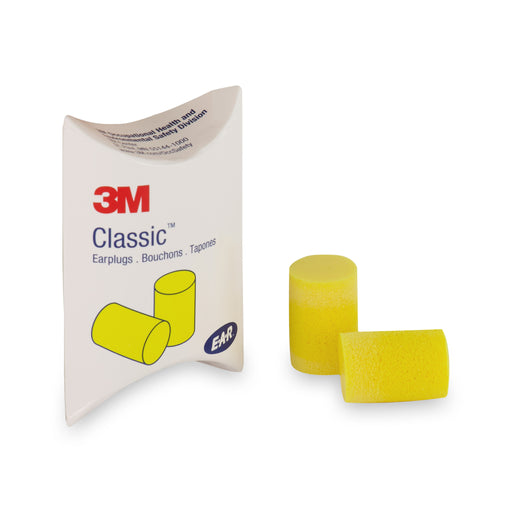 3M classic earplugs for hearing protection