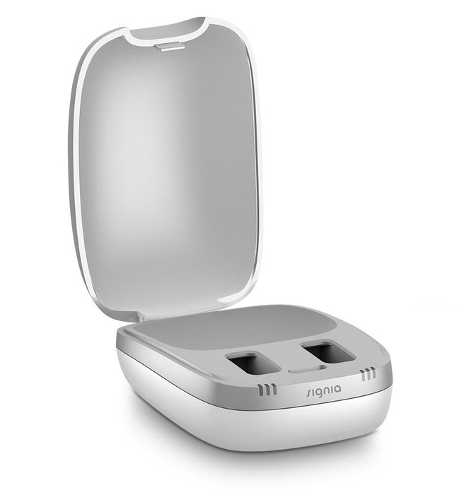 Signia  Siemens New Inductive Hearing Aid Charger Lid Open