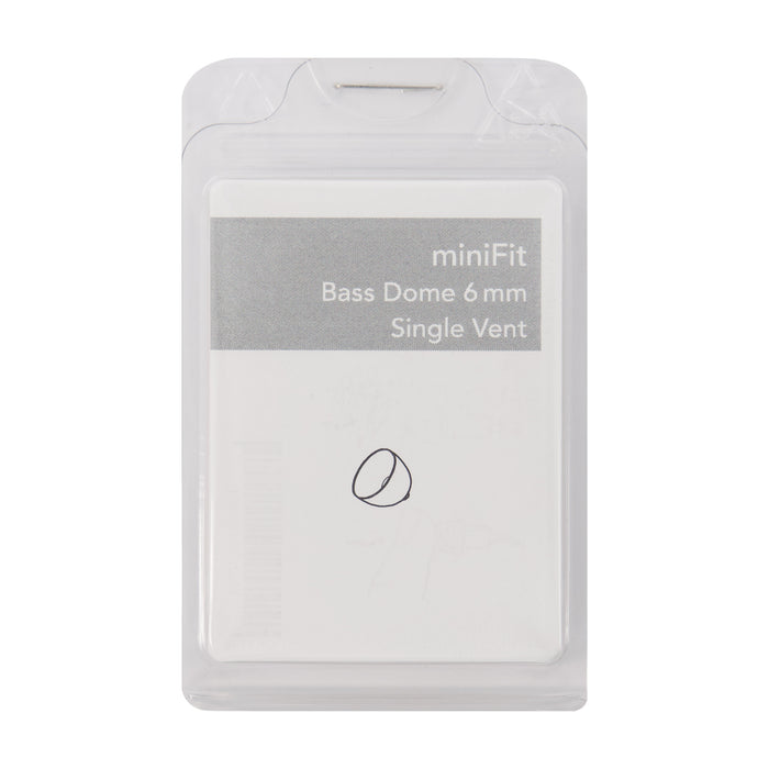 miniFit Bass Dome 6mm Single Vent for Bernafon, Sonic and Phillips RITE Hearing Aids 