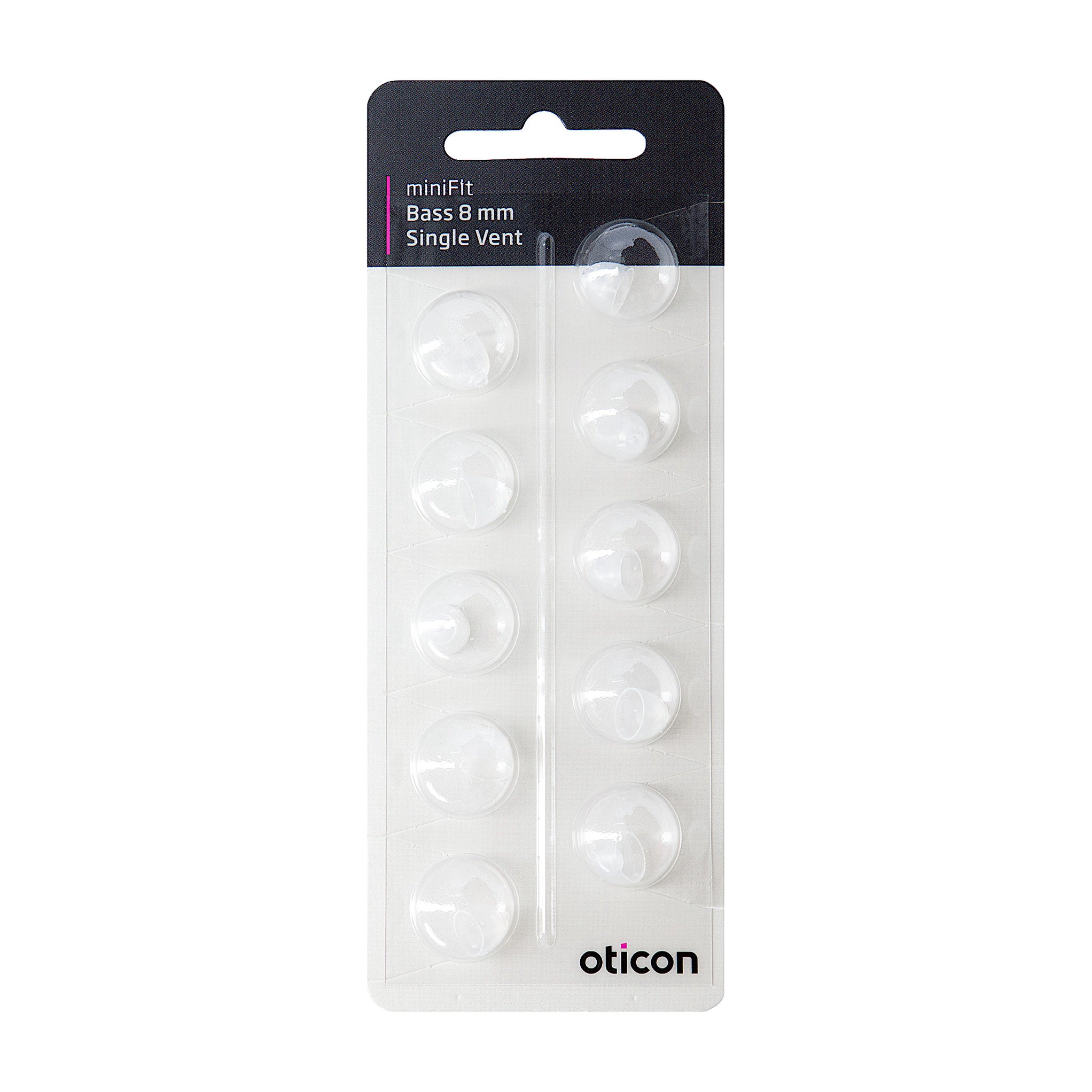 Oticon miniFit Bass 8mm Single Vent Buy Hearing Aid Domes Online — Shop Omni Hearing Inc.