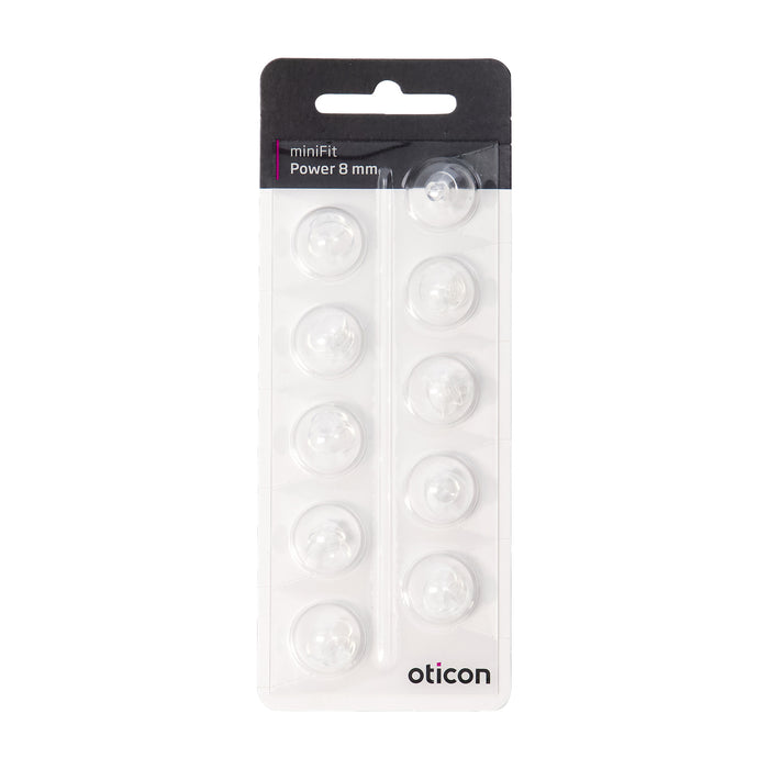 Oticon miniFit Power 8mm Dome New Packaging