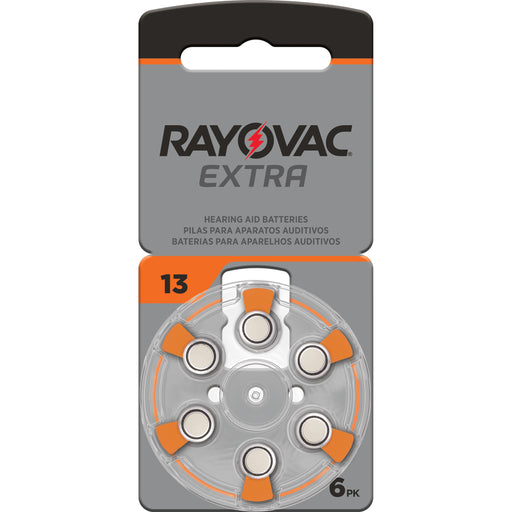 Rayovac Extra Advanced Size 13 Hearing Aid Batteries 6 Pack 2020 Packaging