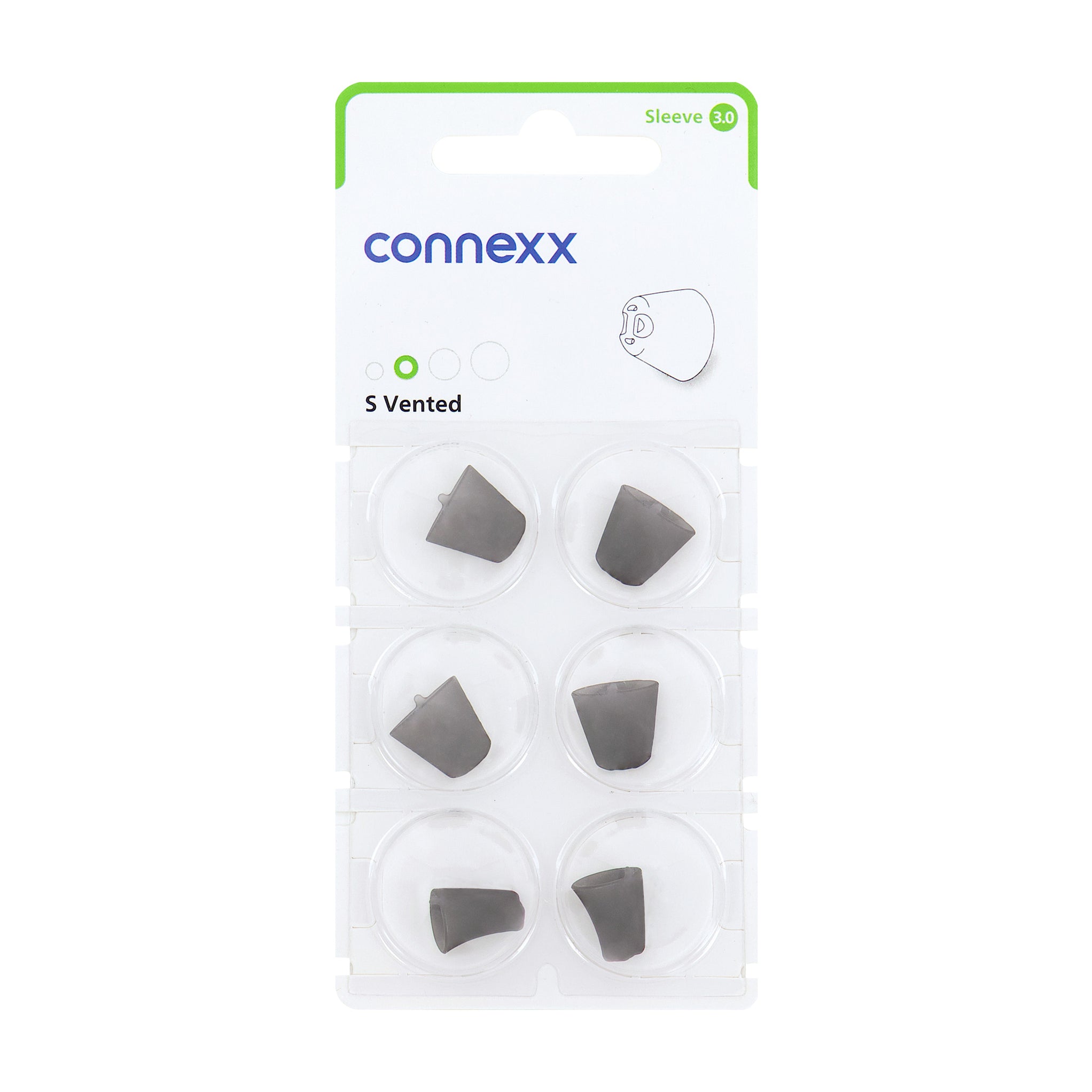 Connexx Sleeve 3.0 S Vented Buy Hearing Aid Domes Online — Shop Omni