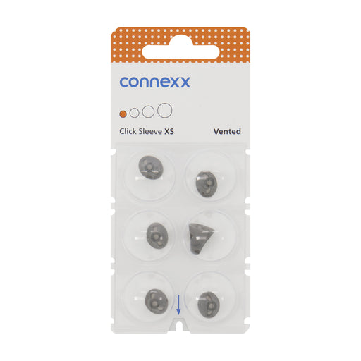 Connexx Click Sleeve XS Vented for Siemens, Signia or Rexton RIC Hearing Aids